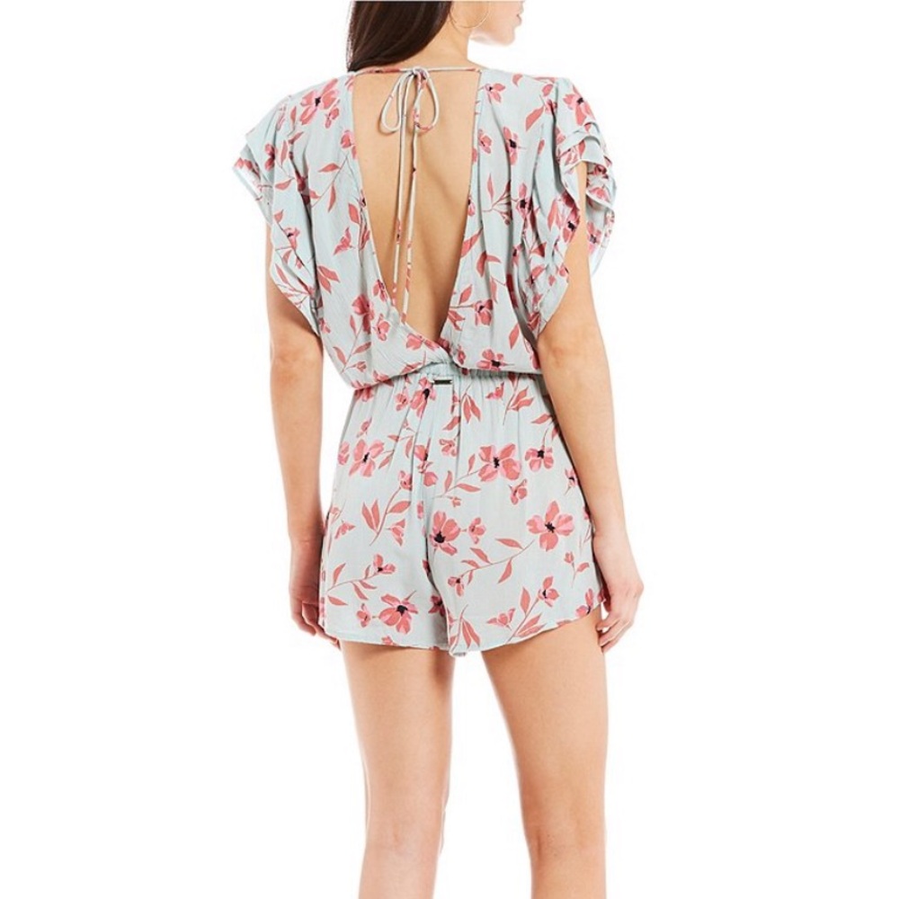 Billabong Floral Ruffled Up Romper - Picture 2 of 6